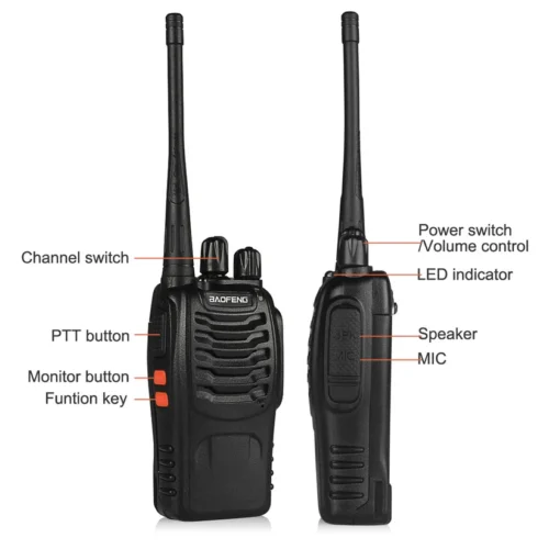 NARIYA'S BAOFENG BF-888S UHF Radio WALKY TALKY 4 PAIR (BLACK) - Image 5