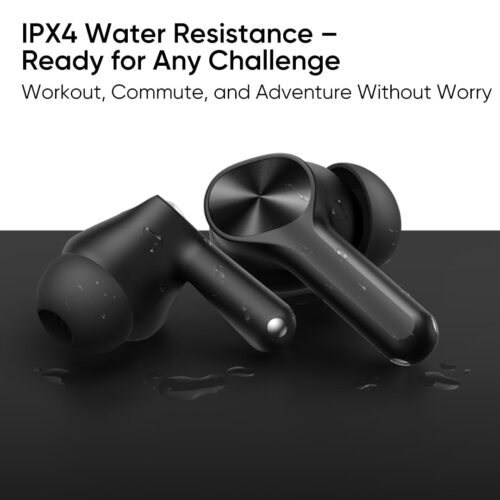 realme Buds T200 Lite Bluetooth in Ear Earbuds,4 Mic, AI ENC for Calls,48 Hours Total Playback with Fast Charging and Low Latency Gaming TWS,Google Fast Pair, with mic (Volt Black) - Image 9