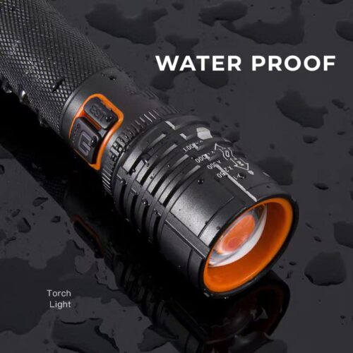 MZ 035 (ZOOMABLE LED Metal Torch) 4 Modes Flashlight, Super Bright Cree T6 LED Light Torch - Image 3