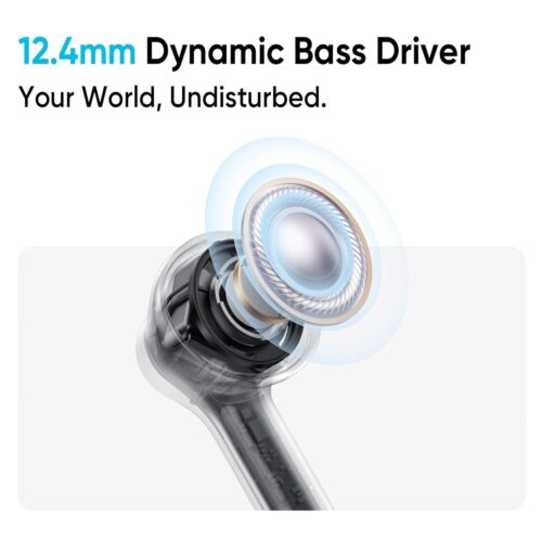 realme Buds T200x True Wireless Earbuds with 12.4mm Dynamic Bass Drivers, 25 dB ANC, Quad Mic, 45ms Latency, Upto 48 Hrs Playback, Fast Charge, IP55 Rated, BT 5.4 (Pure Black) - Image 9