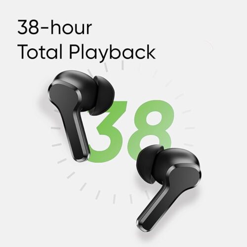 realme Buds T110 Bluetooth Truly Wireless in Ear Earbuds with mic, AI ENC for Calls, Google Fast Pair, 38 Hours Total Playback with Fast Charging and Low Latency Gaming Mode (Punk Black) - Image 6