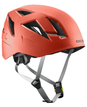 EDELRID ZODIAC Robust climbing helmet | Ventilation, wear comfort, and durability | HYBR (RED)