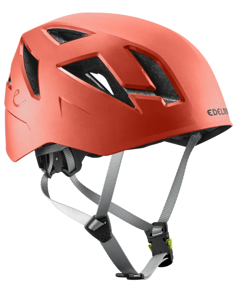 EDELRID ZODIAC Robust climbing helmet | Ventilation, wear comfort, and durability | HYBR (RED)