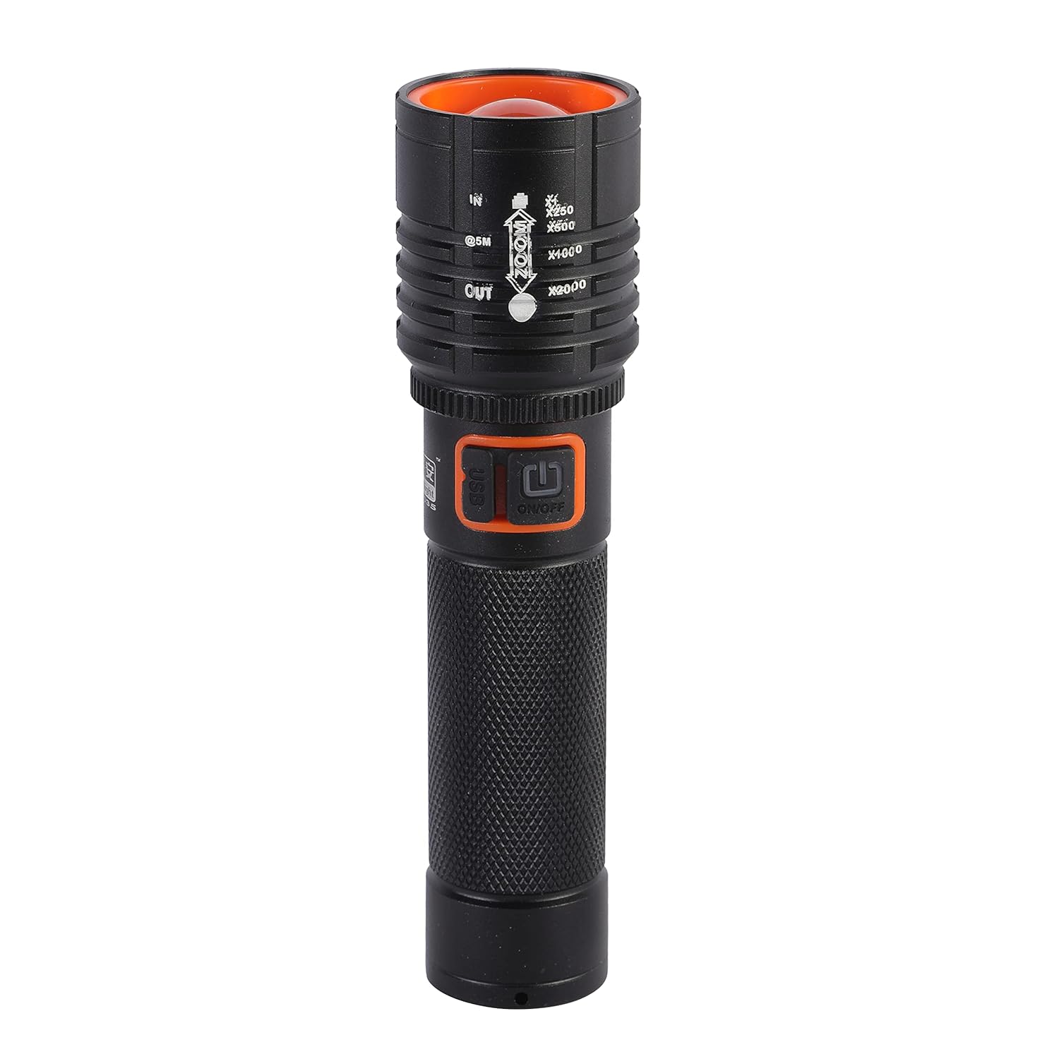 MZ 035 (ZOOMABLE LED Metal Torch) 4 Modes Flashlight, Super Bright Cree T6 LED Light Torch
