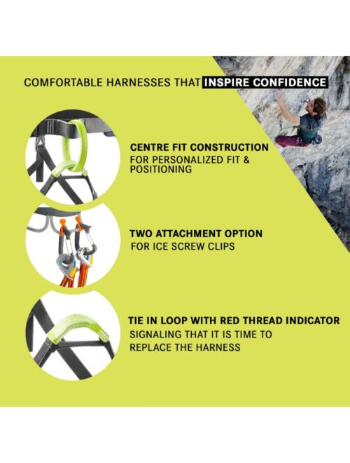 Edelrid Moe Harness MEDIUM SIZE (First partially recycled sports climbing harness on the market) - Image 3
