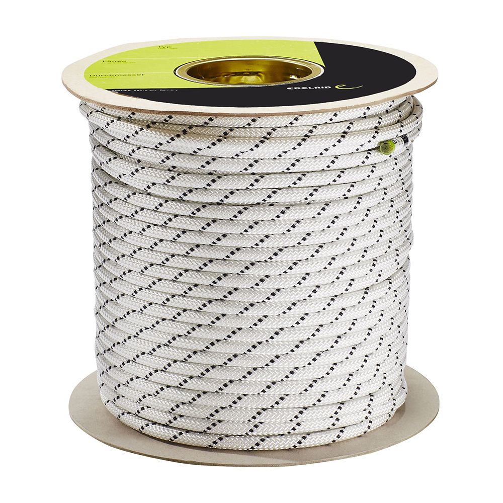 Edelrid Performance Static 12 mm 200 Mtr - Snow(Static rope with high abrasion resistance and low elongation)
