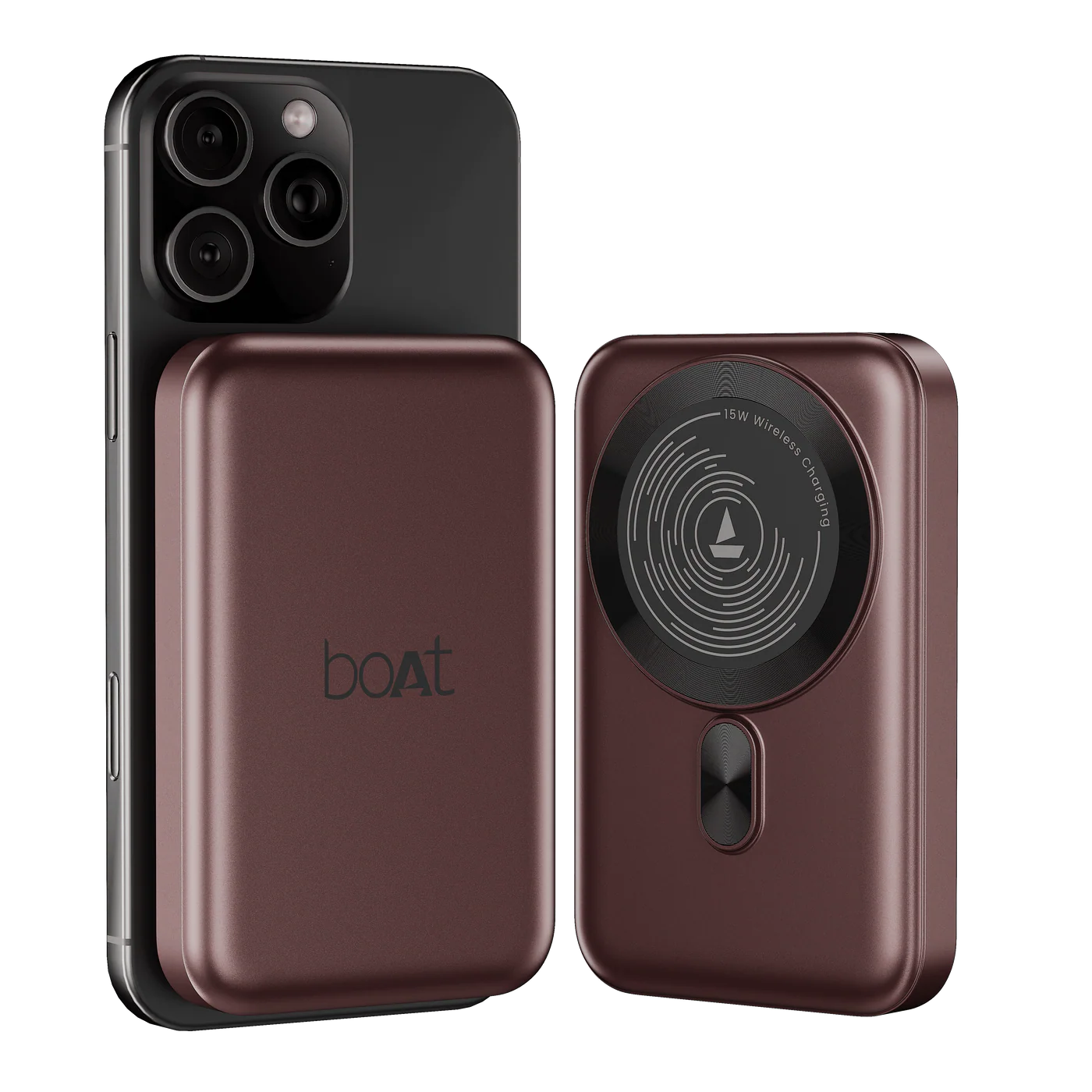 BOAT Energyshroom PB331 Magnacharge  Powerbank with 22.5W Fast Charging, 10,000mAh, 15W Magnetic Wireless Charging, 12-Layer Smart IC Protection, 3 Output Ports